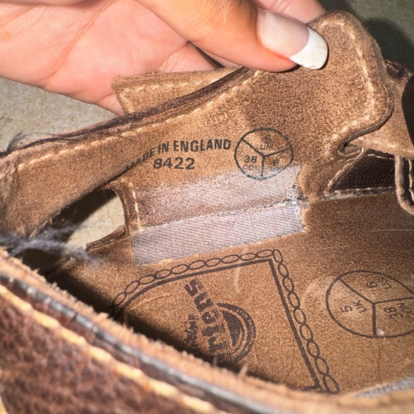 Vintage 90’s Dr Martens Chunky Brown Ring Cut Out Buckle Open Toe Sandals Size 7 - Picture 3 of 12